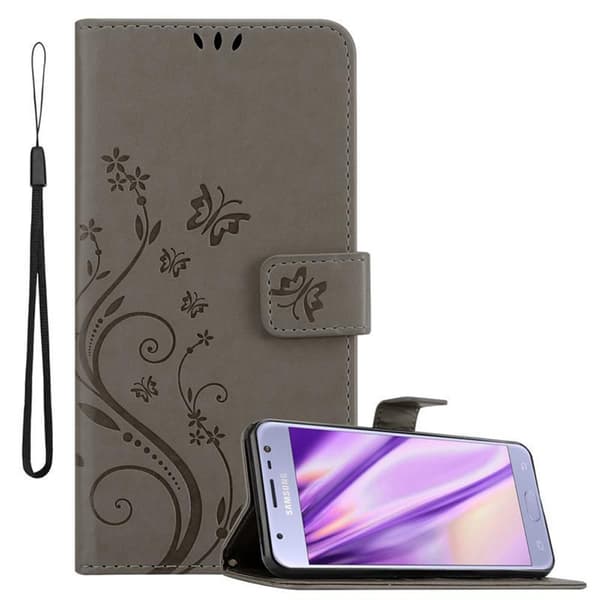 Samsung Galaxy J3 2017 Pungetui Cover Blomster ()