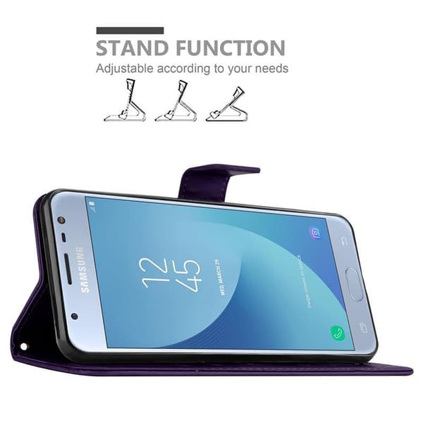 Samsung Galaxy J3 2017 Pungetui Cover Blomster ()