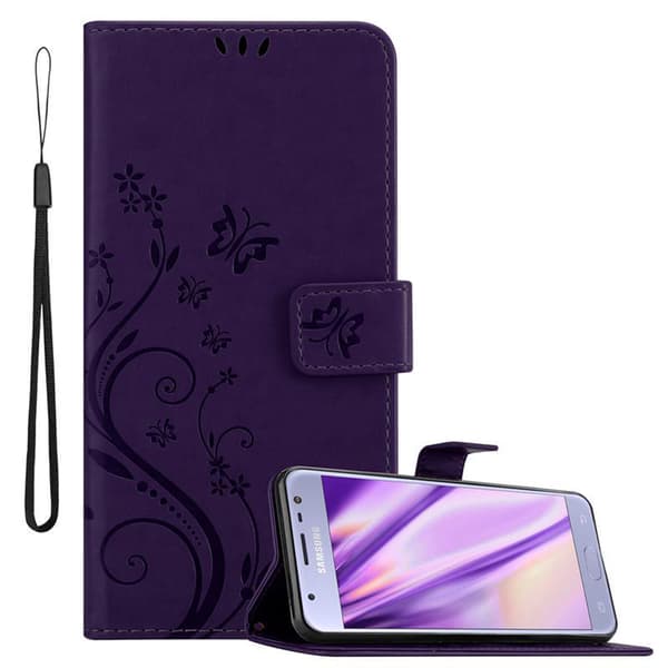 Samsung Galaxy J3 2017 Pungetui Cover Blomster ()