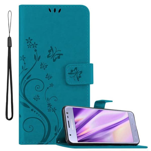Samsung Galaxy J3 2017 Pungetui Cover Blomster ()