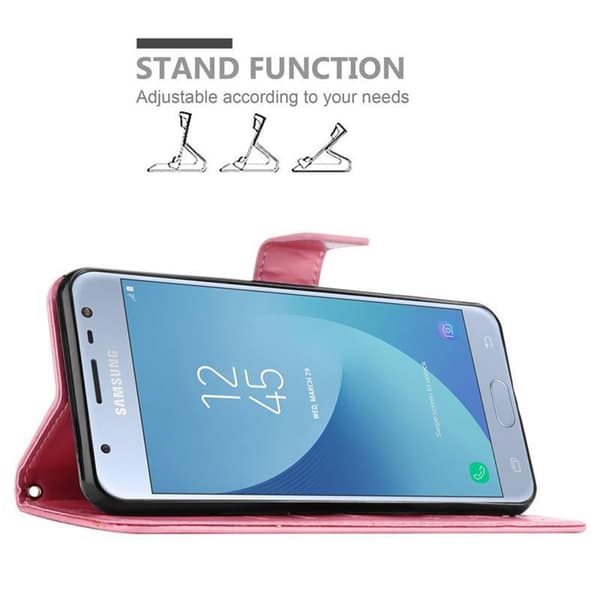 Samsung Galaxy J3 2017 Pungetui Cover Blomster ()