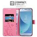 Pikkukuva 3 / 8: Samsung Galaxy J3 2017 Suojakotelo Suojakuori Lompakkokotelo Matkapuhelinkotelo Kukat jossa on magneettisuljenta, jalusta-toiminto ja korttipaikat