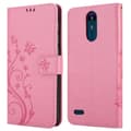 Miniatyrbilde 8 av 8: Deksel til LG K8 2018 / K9 2018 Lommebokdeksel i blomster design med magnetisk lukking, stativfunksjon og kortplasser