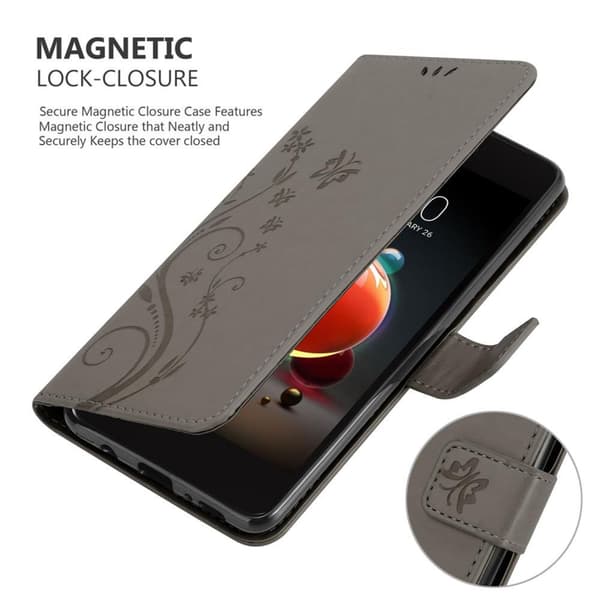 Deksel til LG K8 2018 / K9 2018 Lommebokdeksel i blomster design med magnetisk lukking, stativfunksjon og kortplasser