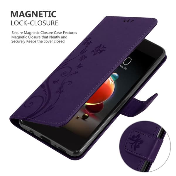 Deksel til LG K8 2018 / K9 2018 Lommebokdeksel i blomster design med magnetisk lukking, stativfunksjon og kortplasser