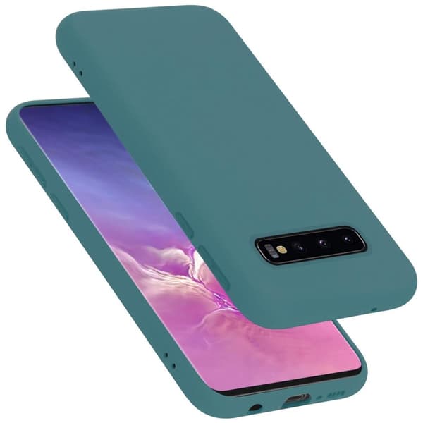 Samsung Galaxy S10 4G Suojakotelo Suojakuori valmistettu joustavasta TPU-silikonista LIQUID VIHREÄ