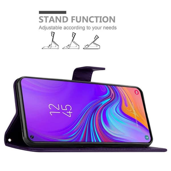 Deksel til Samsung Galaxy A8s Lommebokdeksel i blomster design med magnetisk lukking, stativfunksjon og kortplasser