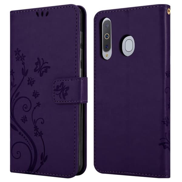Samsung Galaxy A8s Skal Fodral i blomdesign Mobilskydd Case Cover med magnetisk stängning, ståfunktion och kortplatser
