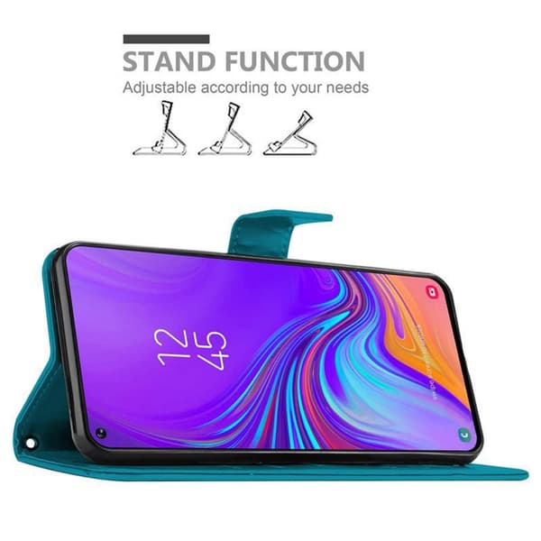 Deksel til Samsung Galaxy A8s Lommebokdeksel i blomster design med magnetisk lukking, stativfunksjon og kortplasser