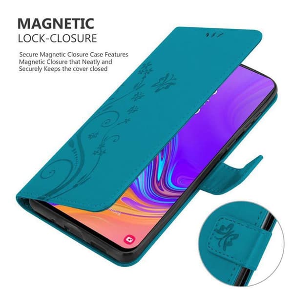 Deksel til Samsung Galaxy A8s Lommebokdeksel i blomster design med magnetisk lukking, stativfunksjon og kortplasser