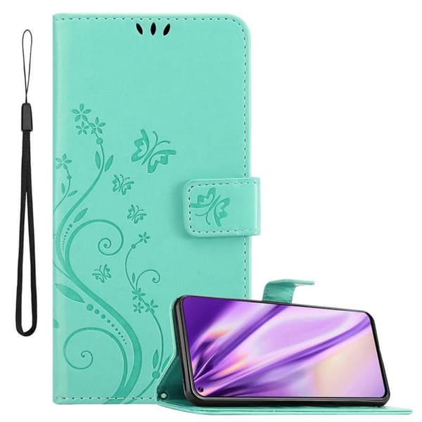 Deksel til Samsung Galaxy A8s Lommebokdeksel i blomster design med magnetisk lukking, stativfunksjon og kortplasser