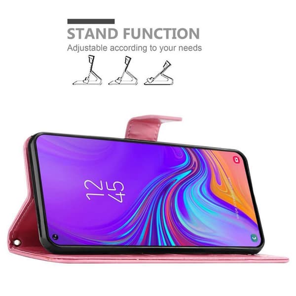 Samsung Galaxy A8s Skal Fodral i blomdesign Mobilskydd Case Cover med magnetisk stängning, ståfunktion och kortplatser