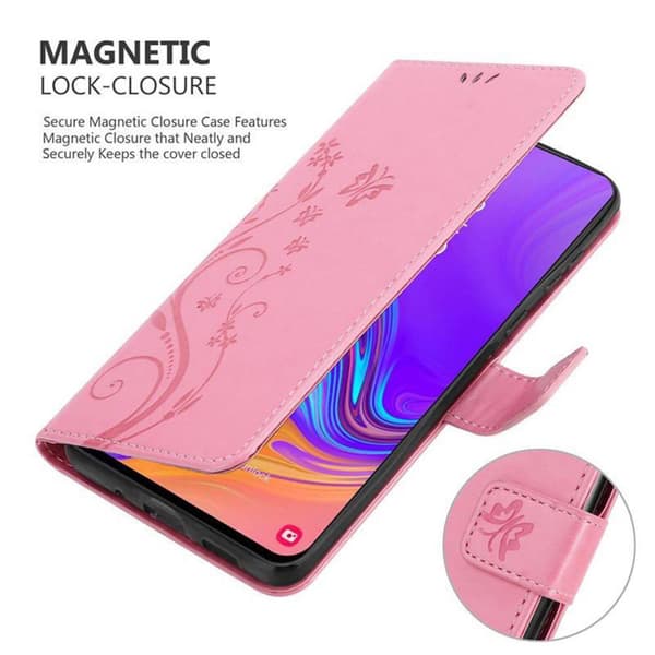 Samsung Galaxy A8s Skal Fodral i blomdesign Mobilskydd Case Cover med magnetisk stängning, ståfunktion och kortplatser