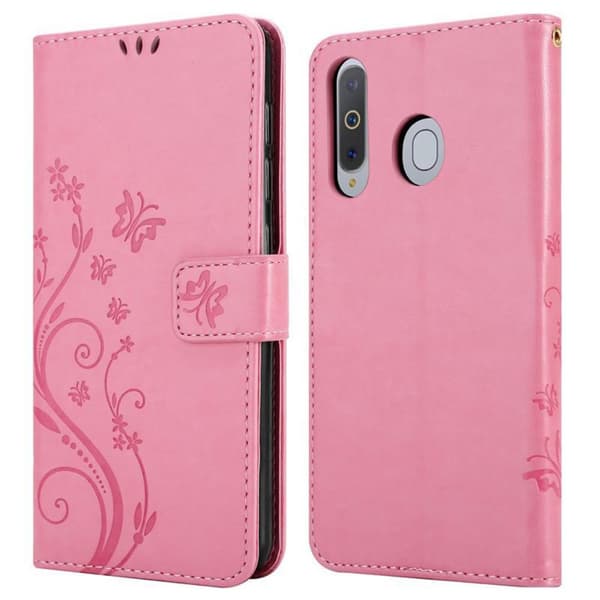 Samsung Galaxy A8s Skal Fodral i blomdesign Mobilskydd Case Cover med magnetisk stängning, ståfunktion och kortplatser