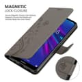 Miniatyrbilde 5 av 9: Deksel til Huawei Y6 2019 Lommebokdeksel i blomster design med magnetisk lukking, stativfunksjon og kortplasser
