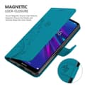Miniatyrbilde 5 av 9: Deksel til Huawei Y6 2019 Lommebokdeksel i blomster design med magnetisk lukking, stativfunksjon og kortplasser