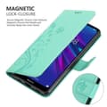 Miniatyrbilde 5 av 9: Deksel til Huawei Y6 2019 Lommebokdeksel i blomster design med magnetisk lukking, stativfunksjon og kortplasser