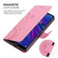 Miniatyrbilde 5 av 9: Deksel til Huawei Y6 2019 Lommebokdeksel i blomster design med magnetisk lukking, stativfunksjon og kortplasser
