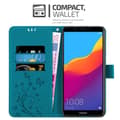 Pikkukuva 5 / 11: Honor 7C / Huawei Y7 2018 Suojakotelo Suojakuori Lompakkokotelo Matkapuhelinkotelo Kukat jossa on magneettisuljenta, jalusta-toiminto ja korttipaikat