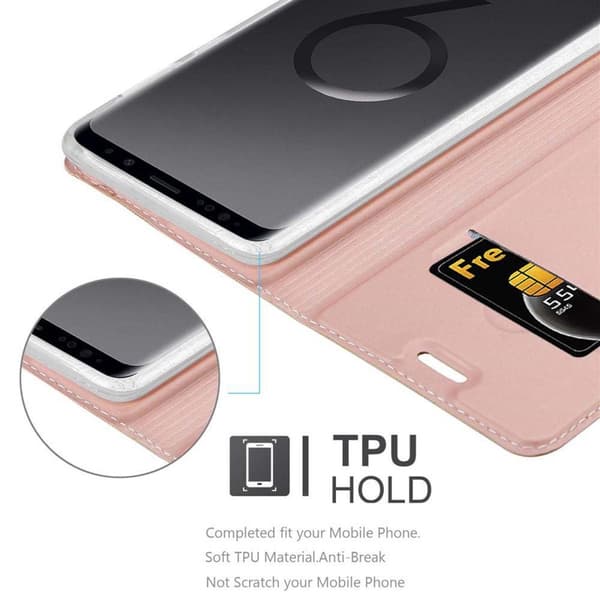 Samsung Galaxy S9 PLUS Skal Fodral med magnetisk stängning, ståfunktion och kortficka Mobilskydd