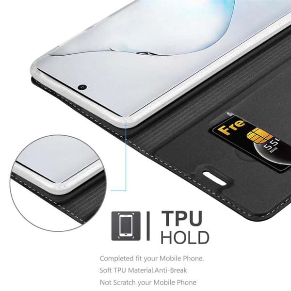 Samsung Galaxy NOTE 10 Skal Fodral med magnetisk stängning, ståfunktion och kortficka Mobilskydd