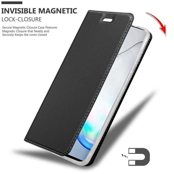 Samsung Galaxy NOTE 10 Skal Fodral med magnetisk stängning, ståfunktion och kortficka Mobilskydd