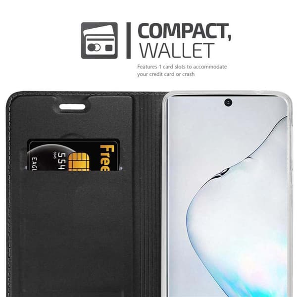 Samsung Galaxy NOTE 10 Skal Fodral med magnetisk stängning, ståfunktion och kortficka Mobilskydd