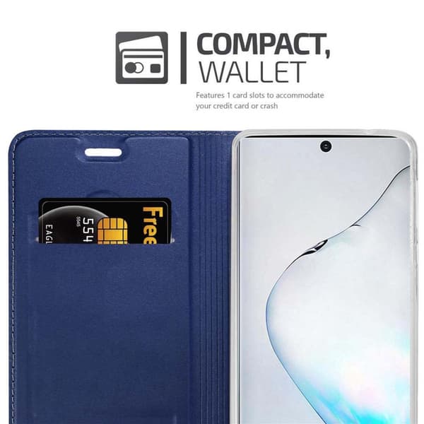 Samsung Galaxy NOTE 10 Skal Fodral med magnetisk stängning, ståfunktion och kortficka Mobilskydd