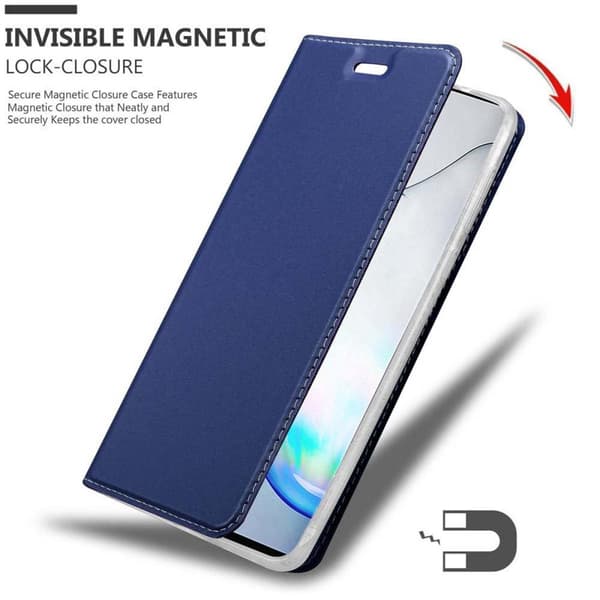Samsung Galaxy NOTE 10 Skal Fodral med magnetisk stängning, ståfunktion och kortficka Mobilskydd
