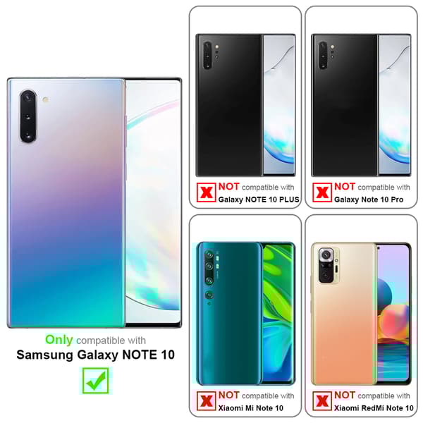 Samsung Galaxy NOTE 10 Skal Fodral med magnetisk stängning, ståfunktion och kortficka Mobilskydd