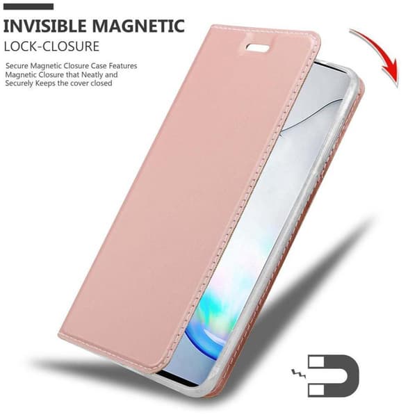 Samsung Galaxy NOTE 10 Skal Fodral med magnetisk stängning, ståfunktion och kortficka Mobilskydd