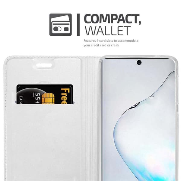 Samsung Galaxy NOTE 10 Skal Fodral med magnetisk stängning, ståfunktion och kortficka Mobilskydd
