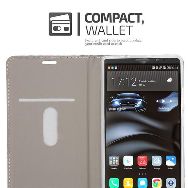 Deksel til Huawei MATE 8 Lommebokdeksel med magnetisk lukking, stativfunksjon og kortlomme