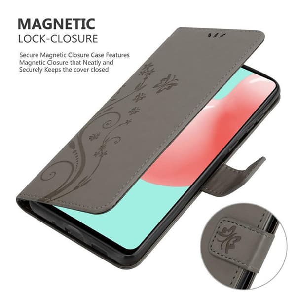 Deksel til Samsung Galaxy A41 Lommebokdeksel i blomster design med magnetisk lukking, stativfunksjon og kortplasser