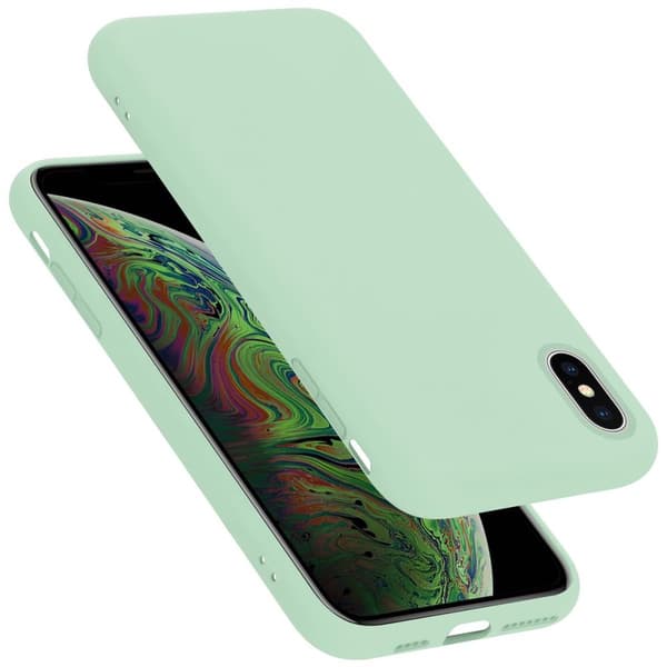 Deksel til iPhone XS MAX Silikondeksel TPU Case Cover LIQUID LYSGRØNN