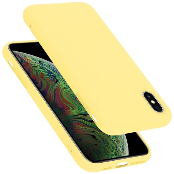 Apple iPhone XS MAX Suojakotelo Suojakuori valmistettu joustavasta TPU-silikonista LIQUID KELTAINEN