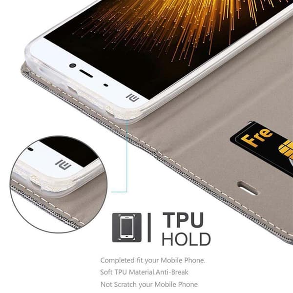 Xiaomi Mi 5s Skal Plånboksfodral med magnetisk stängning, ståfunktion och kortficka