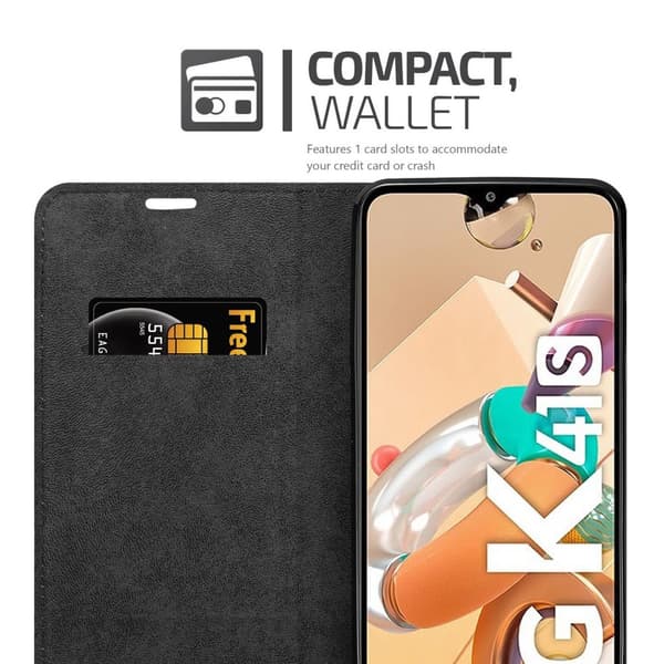 LG K41S Fodral Skal Plånboksfodral Case med magnetisk stängning, ståfunktion och kortficka
