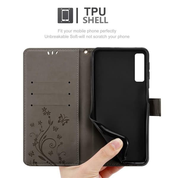 Samsung Galaxy A7 2018 Pungetui Cover Blomster ()