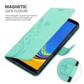 Pikkukuva 5 / 8: Samsung Galaxy A7 2018 Suojakotelo Suojakuori Lompakkokotelo Matkapuhelinkotelo Kukat jossa on magneettisuljenta, jalusta-toiminto ja korttipaikat