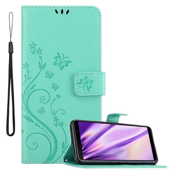 Samsung Galaxy A7 2018 Suojakotelo Suojakuori Lompakkokotelo Matkapuhelinkotelo Kukat jossa on magneettisuljenta, jalusta-toiminto ja korttipaikat