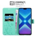 Pikkukuva 3 / 8: Honor 8X Suojakotelo Suojakuori Lompakkokotelo Matkapuhelinkotelo Kukat jossa on magneettisuljenta, jalusta-toiminto ja korttipaikat