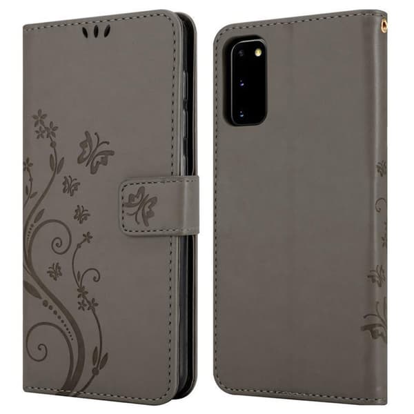 Samsung Galaxy S20 Skal Fodral i blomdesign Mobilskydd Case Cover med magnetisk stängning, ståfunktion och kortplatser