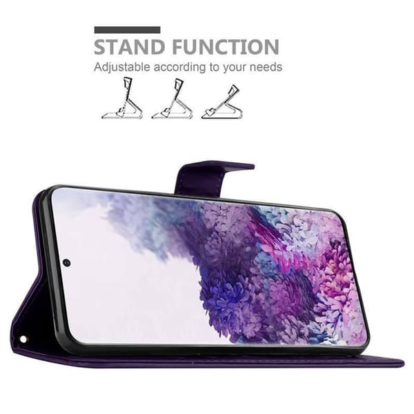 Samsung Galaxy S20 Suojakotelo Suojakuori Lompakkokotelo Matkapuhelinkotelo Kukat jossa on magneettisuljenta, jalusta-toiminto ja korttipaikat