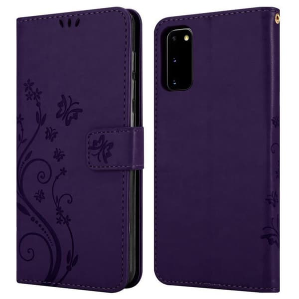 Samsung Galaxy S20 Pungetui Cover Blomster ()