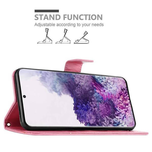 Samsung Galaxy S20 Suojakotelo Suojakuori Lompakkokotelo Matkapuhelinkotelo Kukat jossa on magneettisuljenta, jalusta-toiminto ja korttipaikat