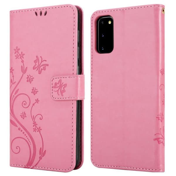 Samsung Galaxy S20 Pungetui Cover Blomster ()