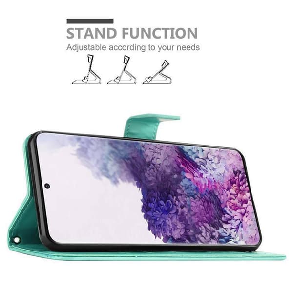 Samsung Galaxy S20 Skal Fodral i blomdesign Mobilskydd Case Cover med magnetisk stängning, ståfunktion och kortplatser