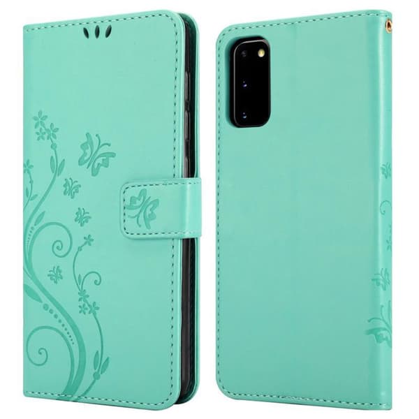 Samsung Galaxy S20 Pungetui Cover Blomster ()