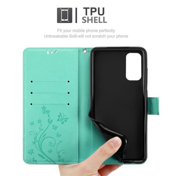 Samsung Galaxy S20 Pungetui Cover Blomster ()